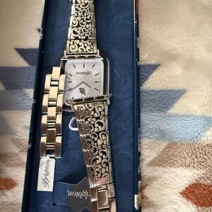 Set of 4 Brighton Leather, Silver and Gold Women's Apple Watch bands